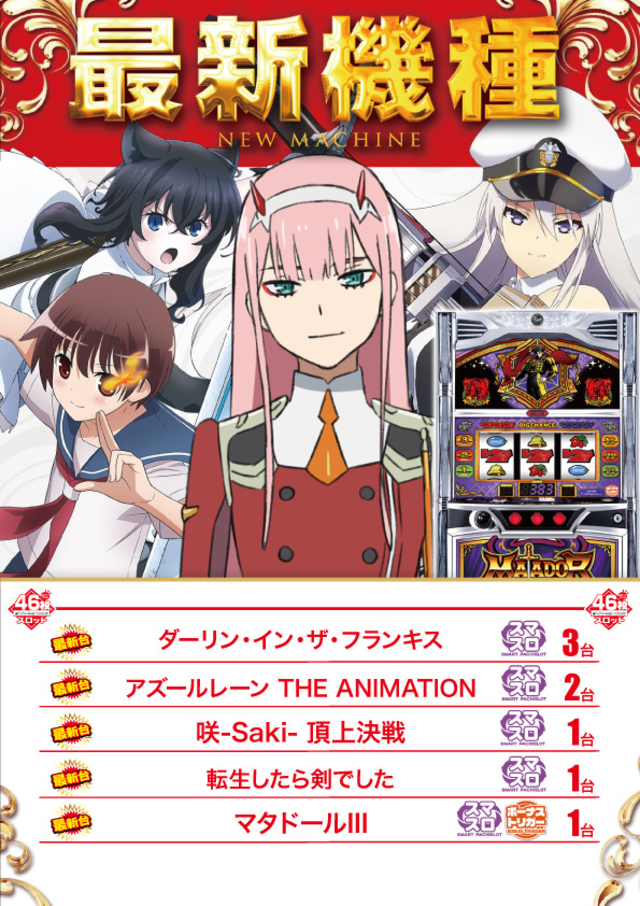 1000円46枚スロット＆5円スロット