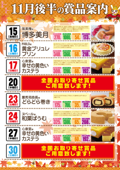 賞品のご案内