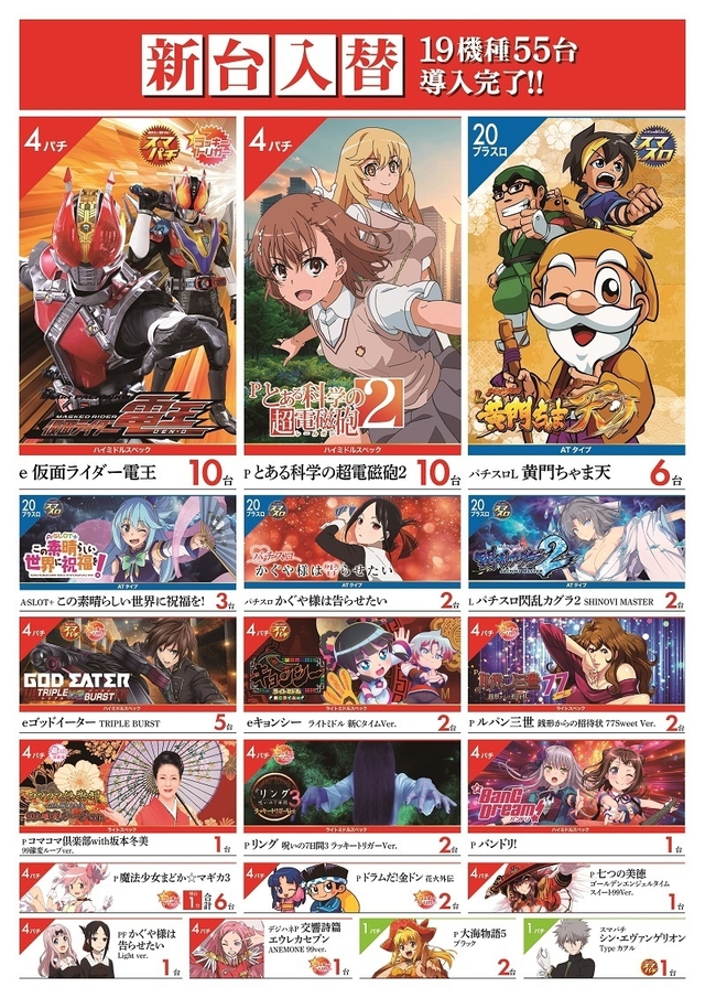 ９月４日新台入替（完了）