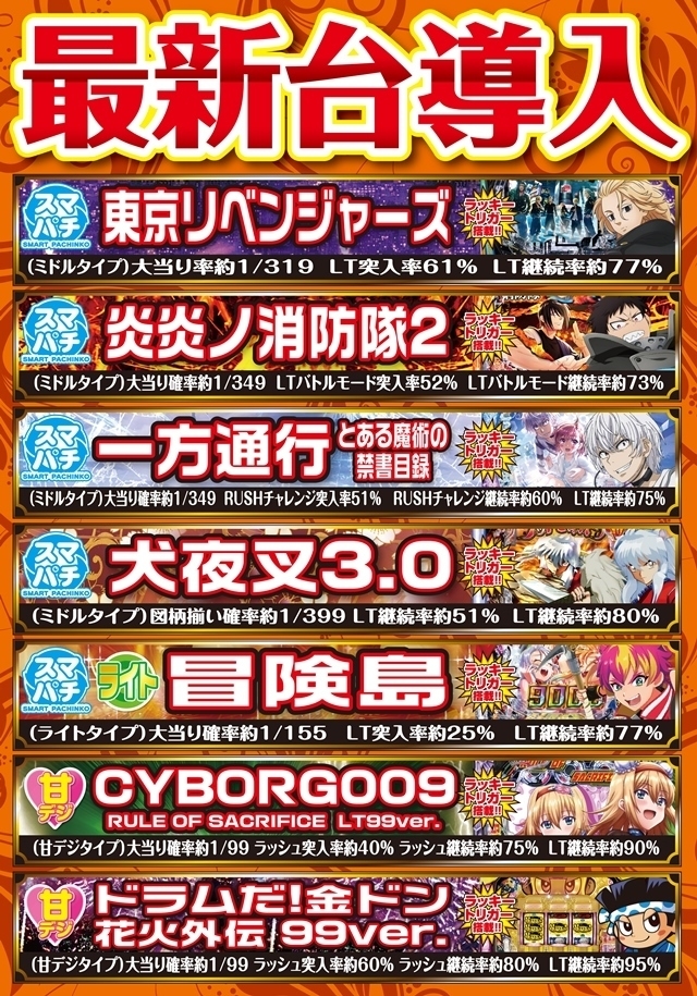 パチンコ導入機種【予定】