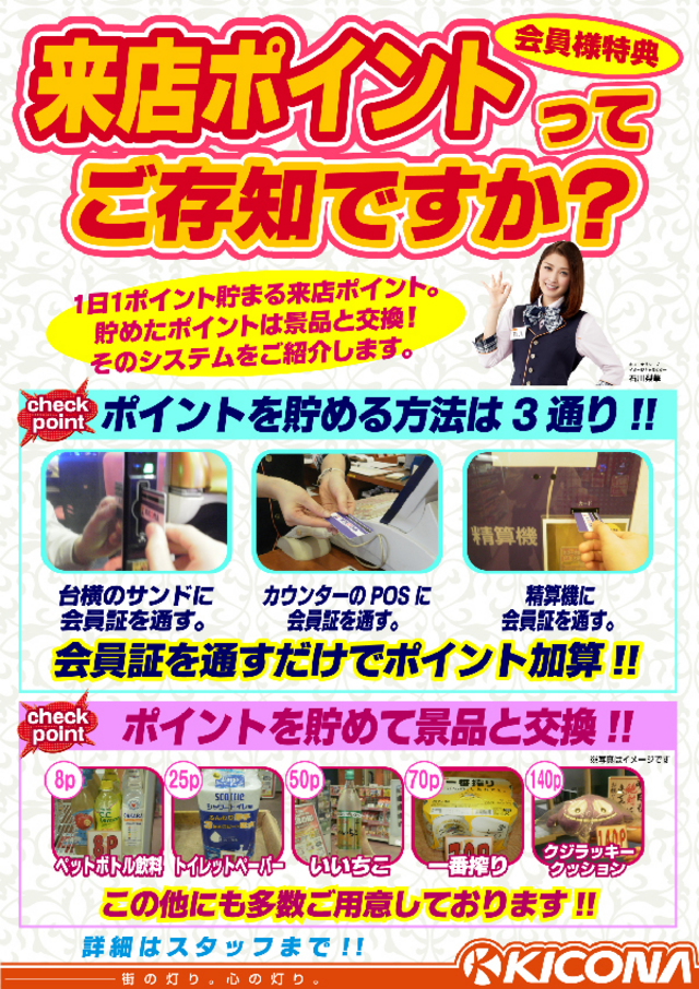 来店ポイントご説明致します！