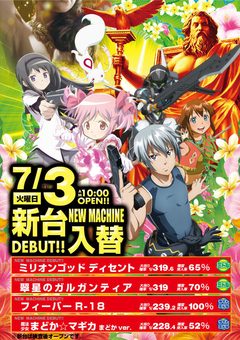 7月3日(火)パチンコ新台登場!!