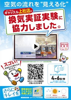 上社店 換気実証実験!