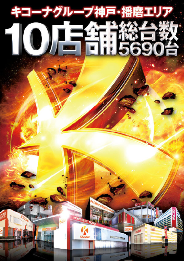 2月11日(木)キコーナグループ神戸・播磨エリア10店舗総台数5690台