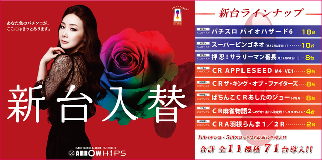 7月9(木)新台入替実施