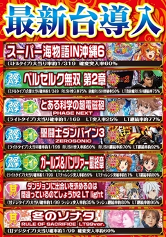 パチンコ最新台導入(予定)