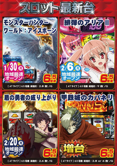 スロット最新機種&導入機種告知