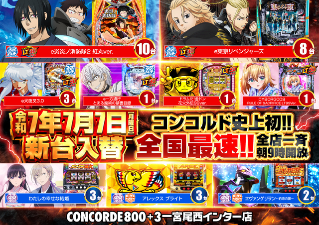7月7日新台入替